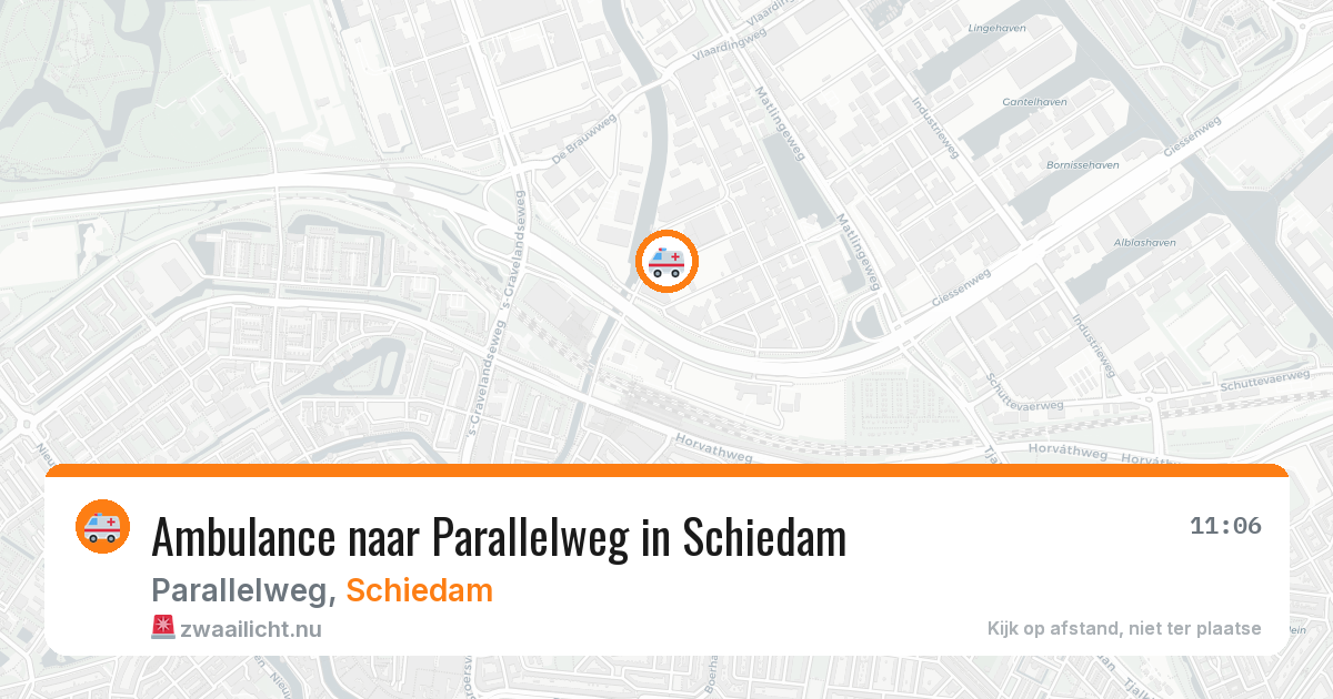 Ambulance naar Parallelweg in Schiedam — 17 mrt 2026