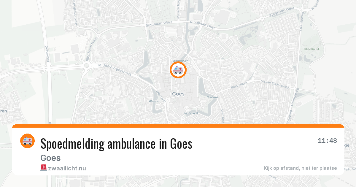 Spoedmelding ambulance in Goes — 29 mei 2026