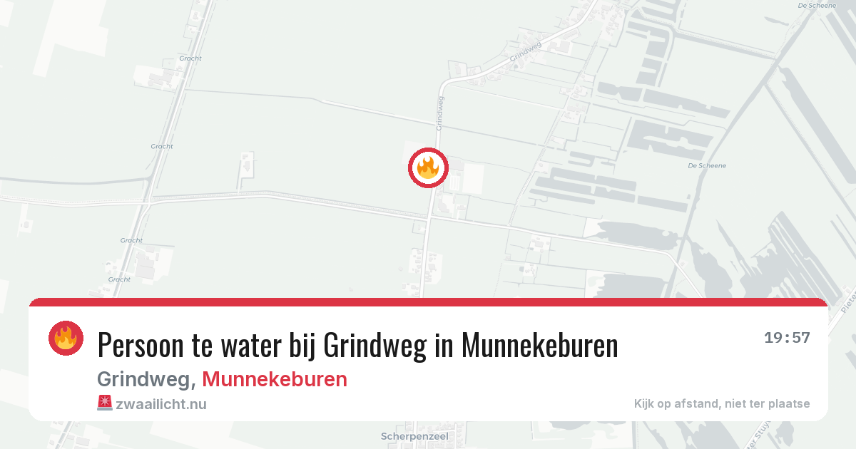 Persoon te water bij Grindweg in Munnekeburen — 1 jul 2026