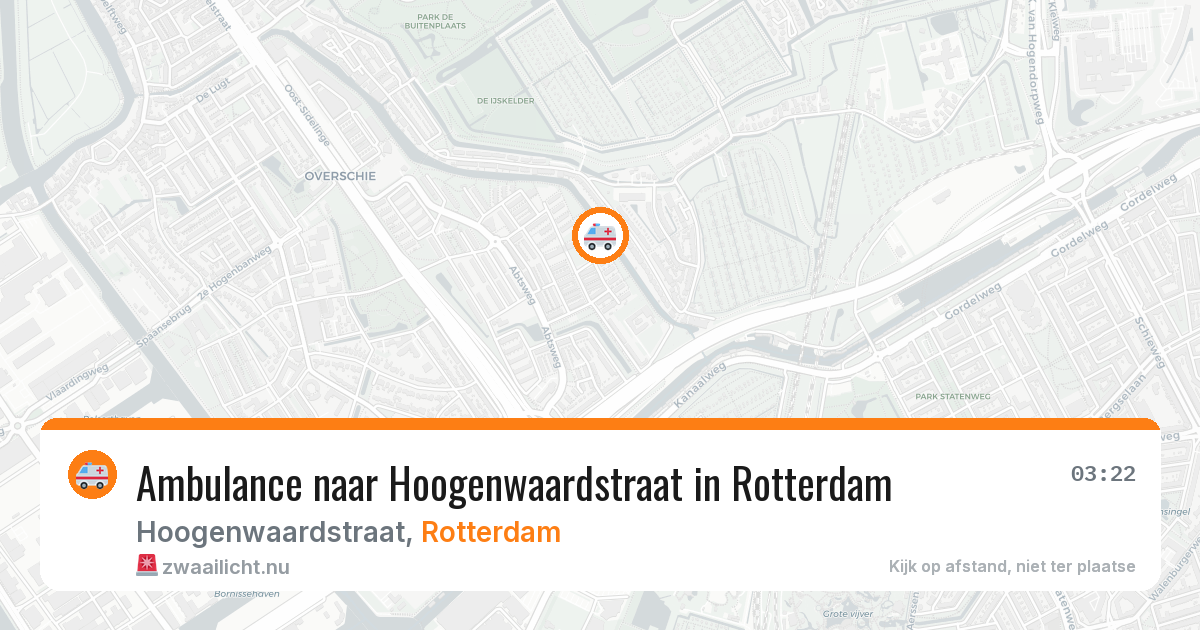 Ambulance naar Hoogenwaardstraat in Rotterdam — 25 jul 2026