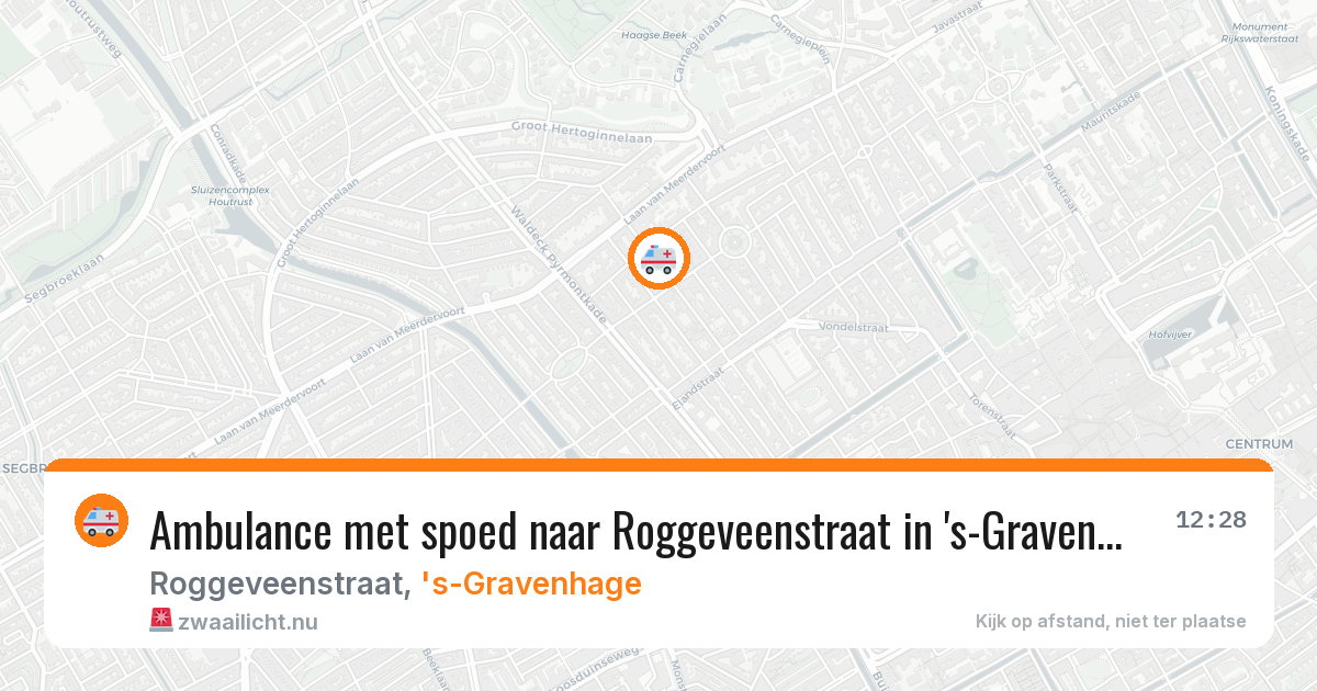 Ambulance met spoed naar Roggeveenstraat in 's-Gravenhage — 7 mei 2026