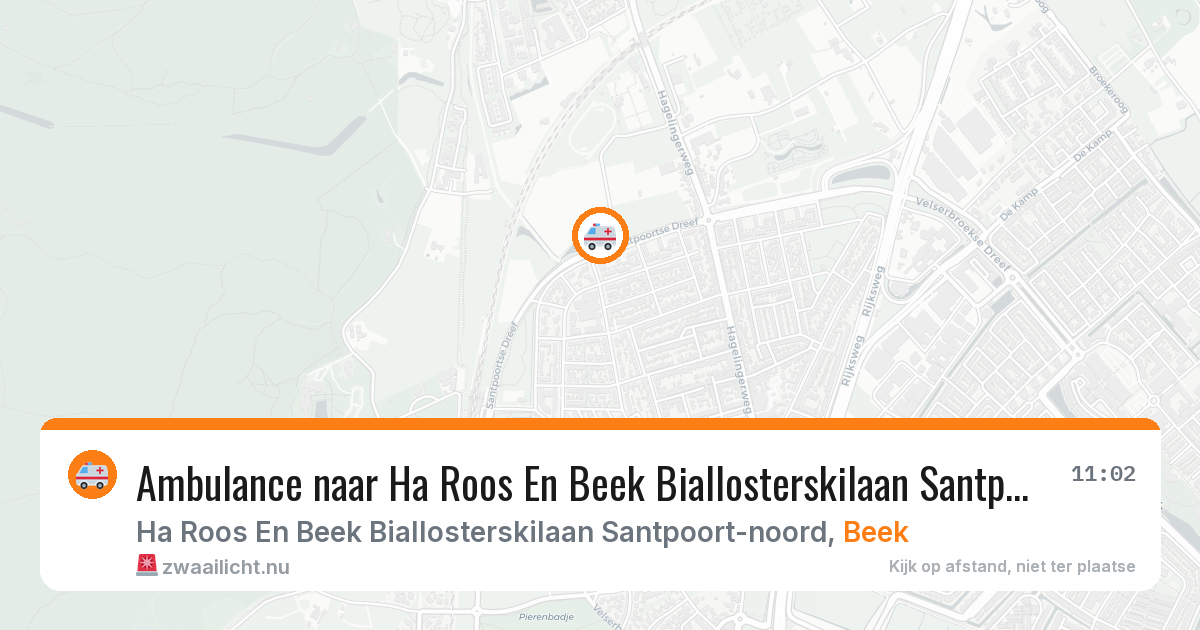 Ambulance naar Ha Roos En Beek Biallosterskilaan Santpoort-noord in Beek — 20 jul 2026