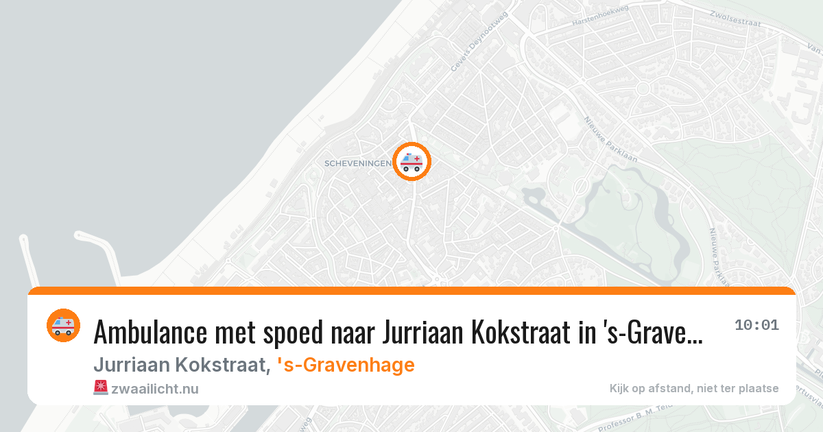 Ambulance met spoed naar Jurriaan Kokstraat in 's-Gravenhage — 17 mrt 2026