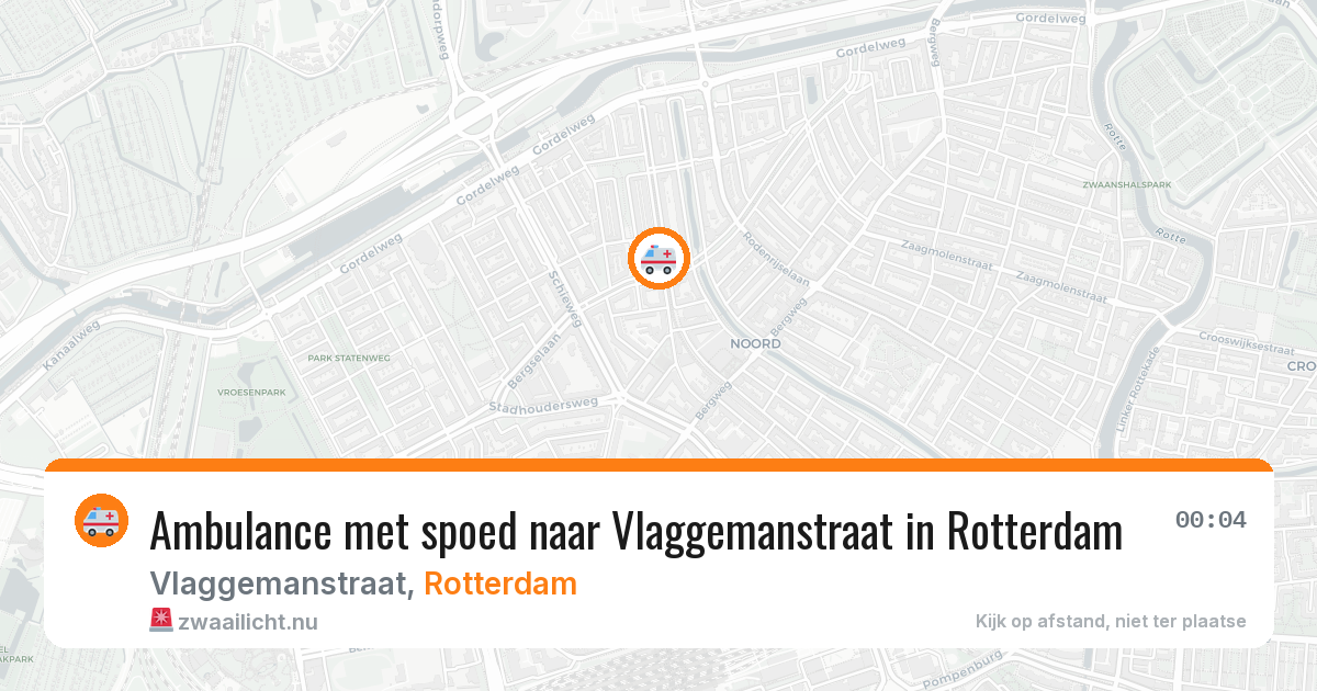 Ambulance met spoed naar Vlaggemanstraat in Rotterdam — 5 apr 2026