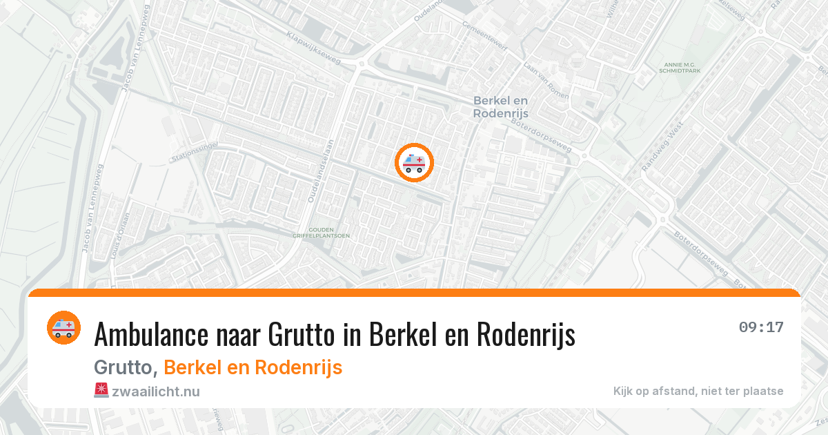 Ambulance naar Grutto in Berkel en Rodenrijs — 21 jul 2026