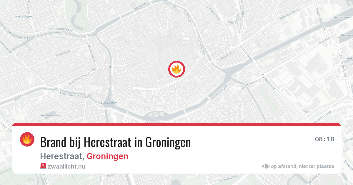 Brand bij Herestraat in Groningen — 27 jul 2026