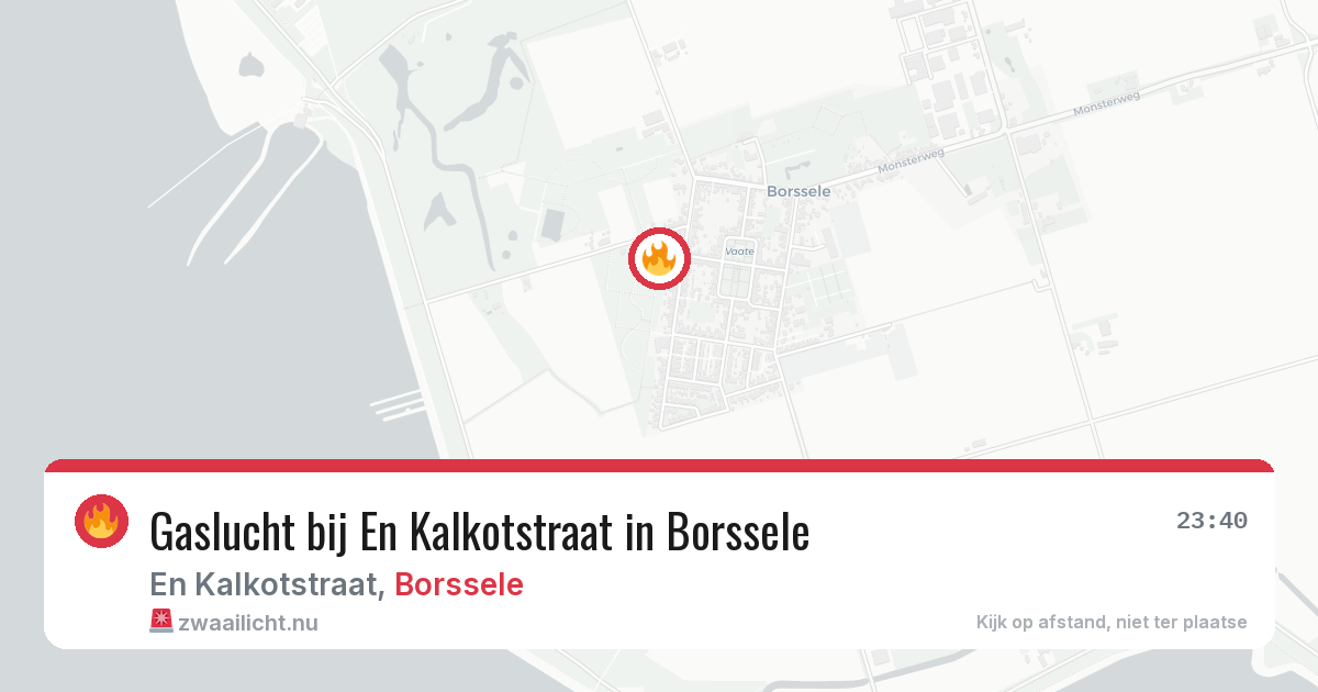Gaslucht bij En Kalkotstraat in Borssele — 4 mei 2026