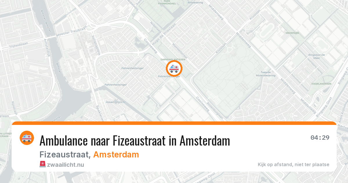 Ambulance naar Fizeaustraat in Amsterdam — 23 mei 2026
