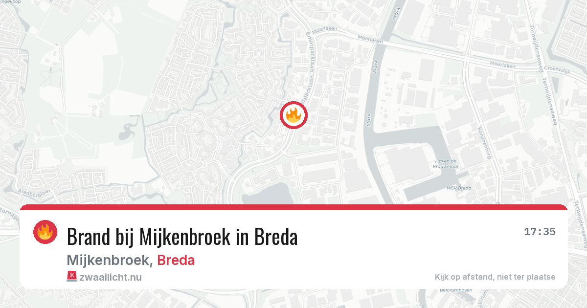 Brand bij Mijkenbroek in Breda — 20 apr 2026