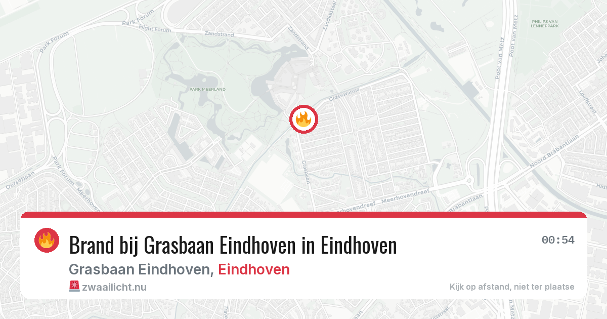 Brand bij Grasbaan Eindhoven in Eindhoven — 22 jul 2026