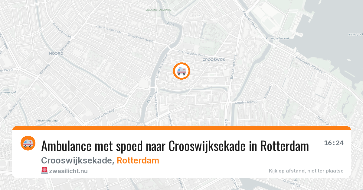 Ambulance met spoed naar Crooswijksekade in Rotterdam — 14 mei 2026