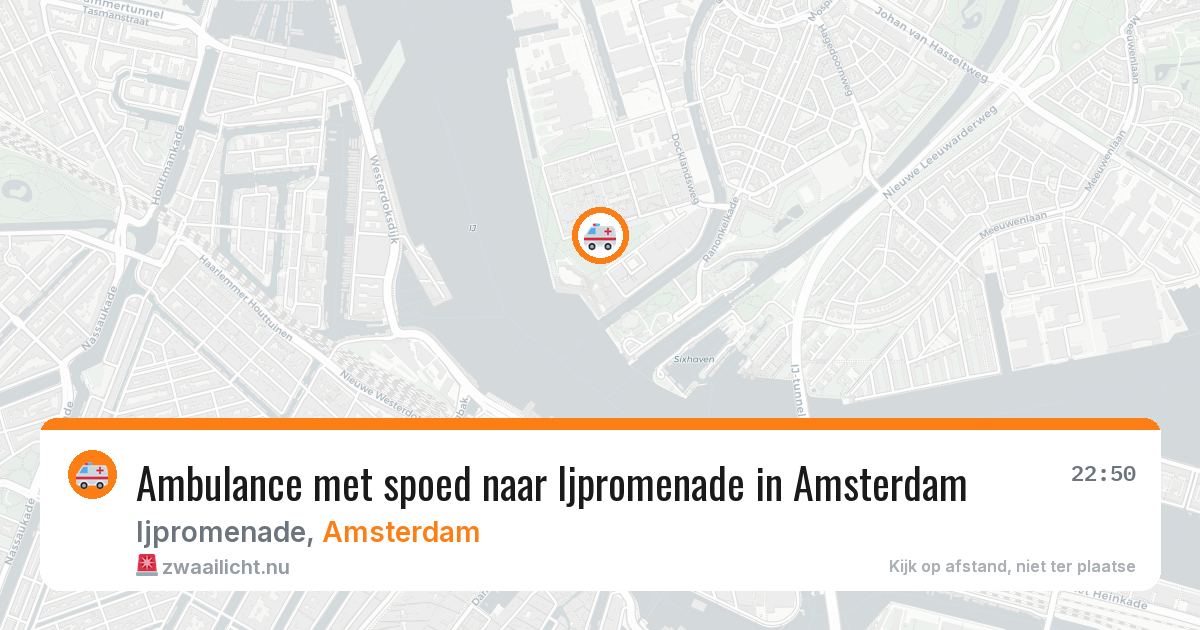Ambulance met spoed naar Ijpromenade in Amsterdam — 11 jul 2026