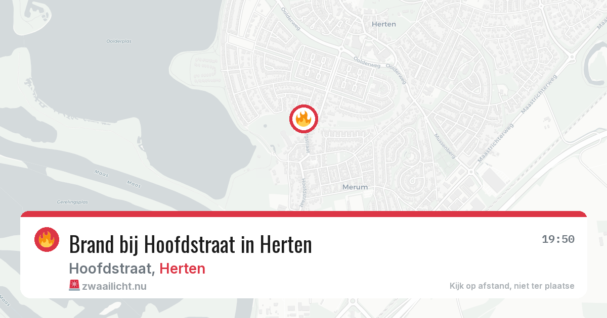 Brand bij Hoofdstraat in Herten — 13 apr 2026