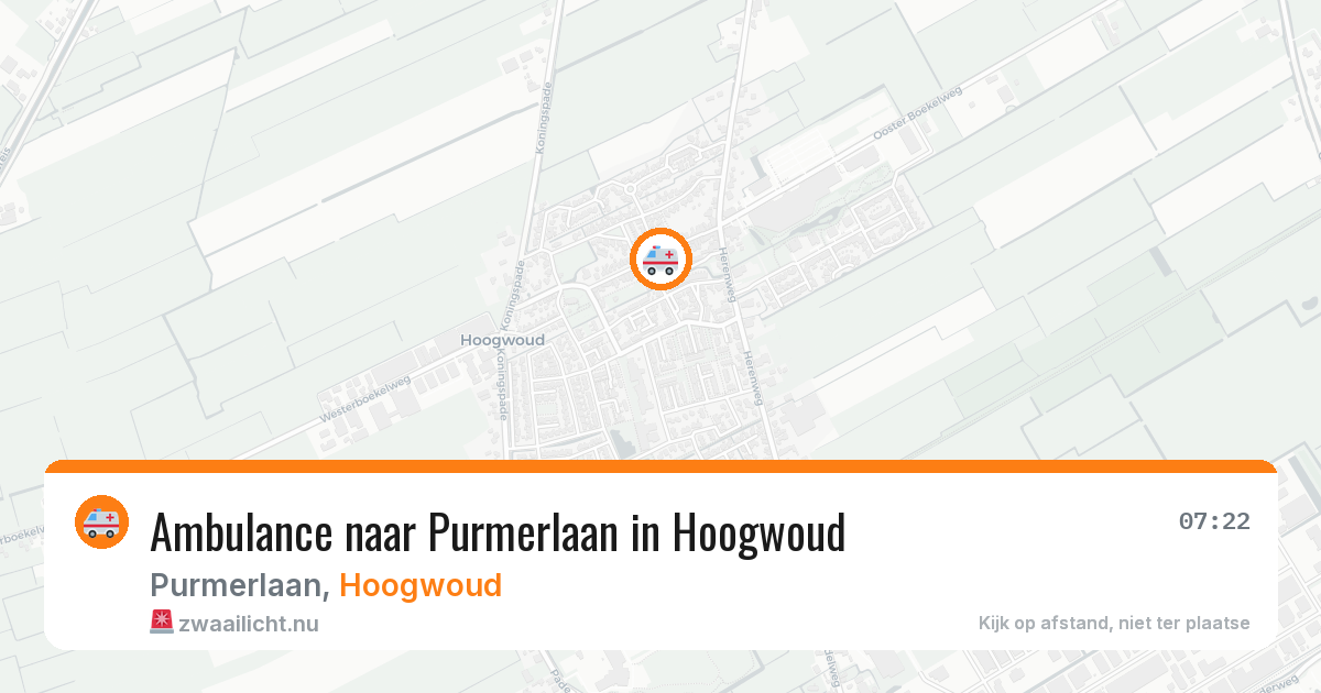 Ambulance naar Purmerlaan in Hoogwoud — 18 jul 2026