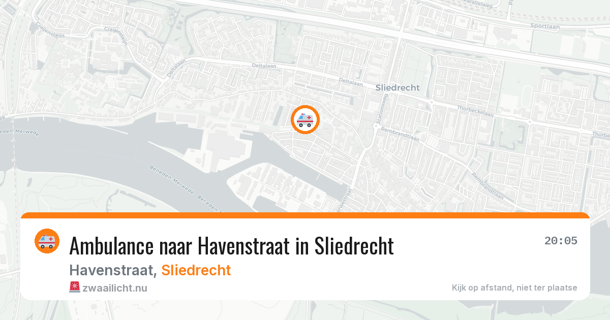 Ambulance naar Havenstraat in Sliedrecht — 28 mrt 2026