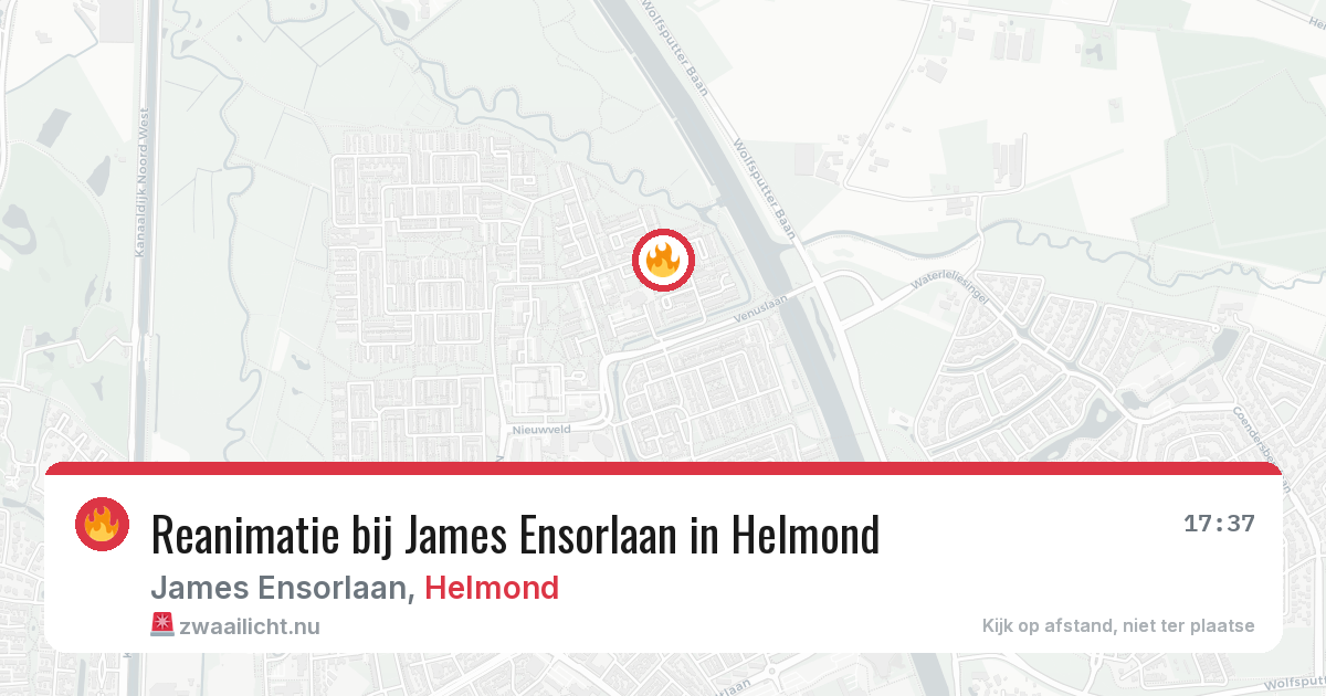 Reanimatie bij James Ensorlaan in Helmond — 19 jul 2026