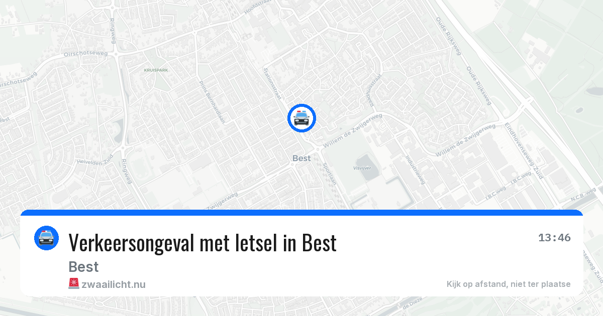 Verkeersongeval met letsel in Best — 12 jul 2026