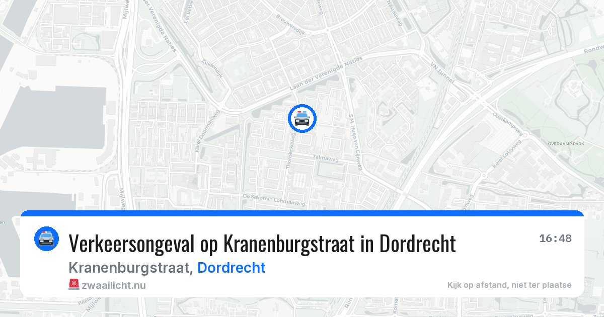 Verkeersongeval op Kranenburgstraat in Dordrecht — 7 apr 2026