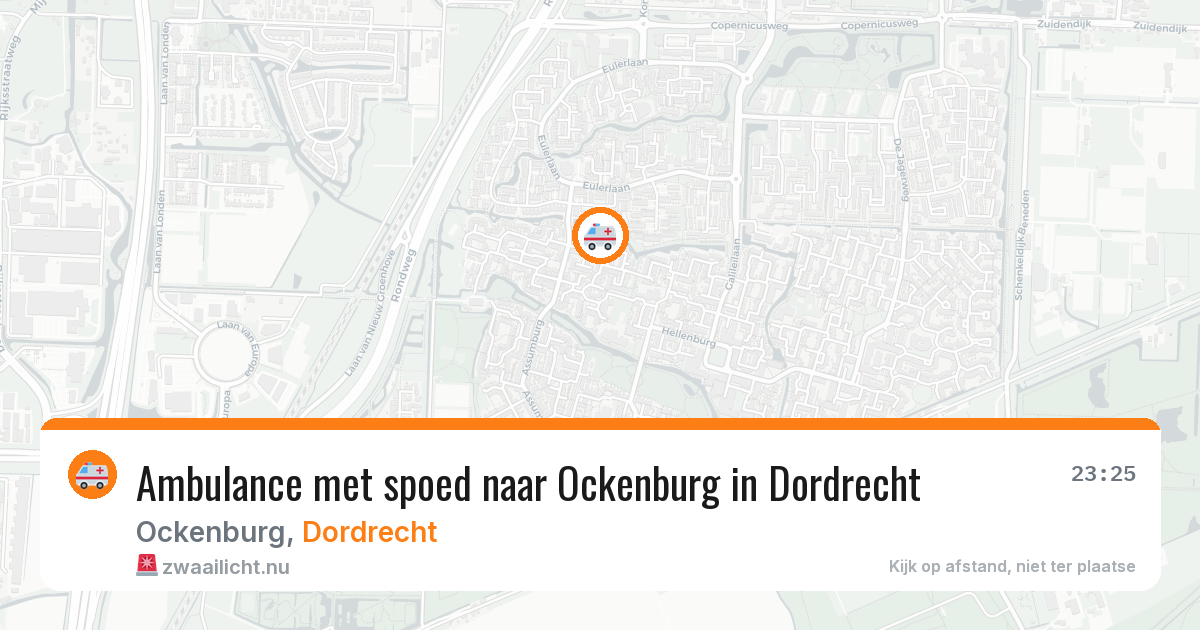 Ambulance met spoed naar Ockenburg in Dordrecht — 10 jul 2026
