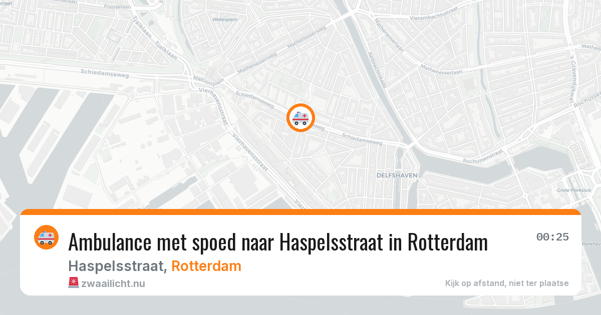 Ambulance met spoed naar Haspelsstraat in Rotterdam — 16 mei 2026