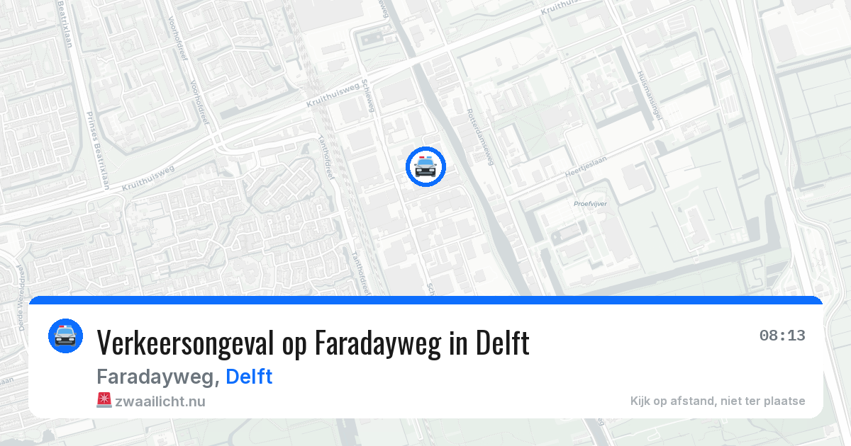 Verkeersongeval op Faradayweg in Delft — 26 mrt 2026