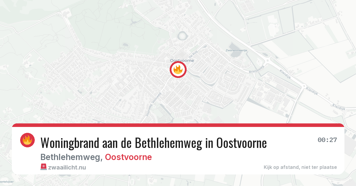 Woningbrand aan de Bethlehemweg in Oostvoorne — 5 mei 2026