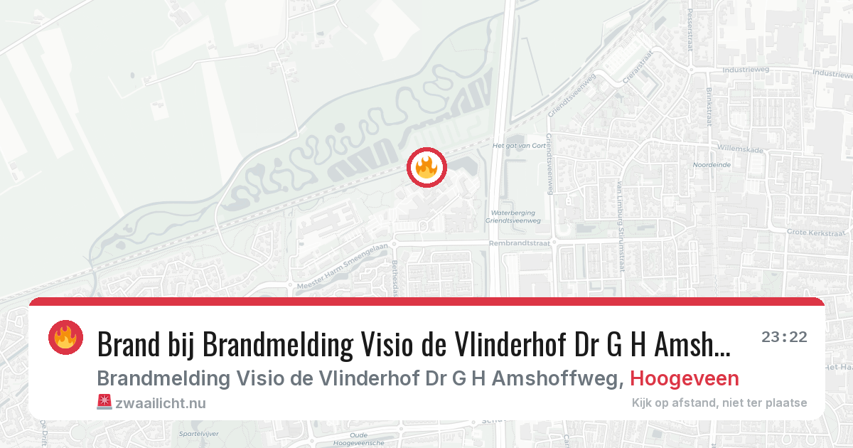 Brand bij Brandmelding Visio de Vlinderhof Dr G H Amshoffweg in Hoogeveen — 21 mei 2026