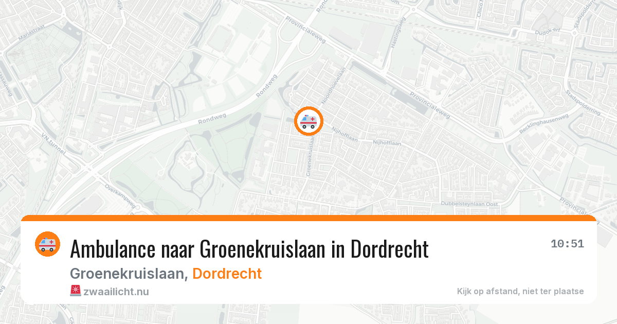 Ambulance naar Groenekruislaan in Dordrecht — 21 apr 2026