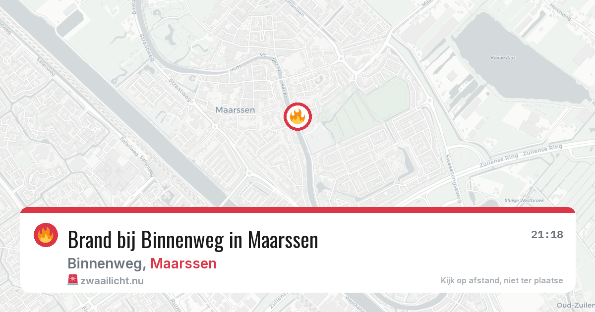 Brand bij Binnenweg in Maarssen — 22 jul 2026