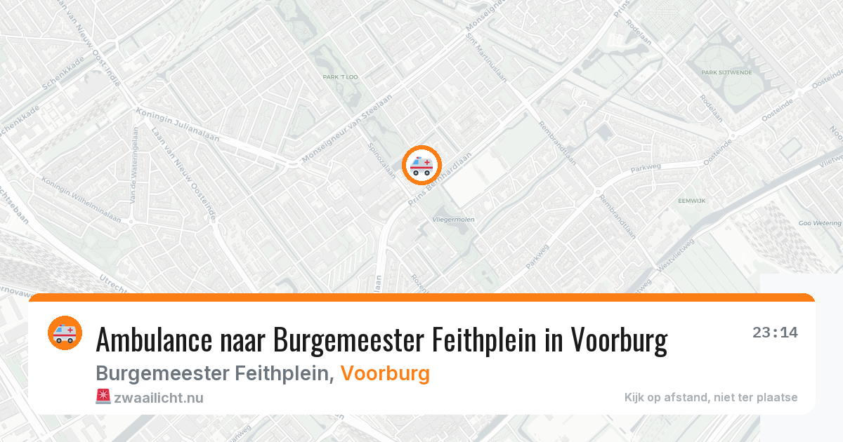 Ambulance naar Burgemeester Feithplein in Voorburg — 10 jul 2026