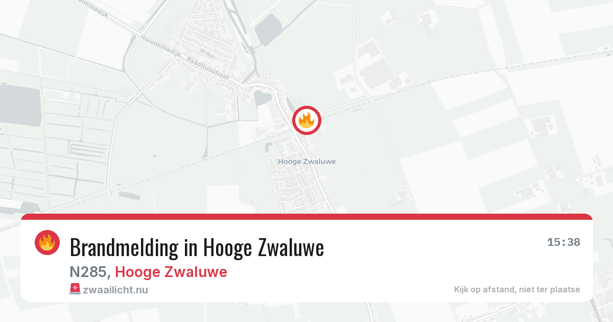 Brandmelding in Hooge Zwaluwe — 7 jul 2026