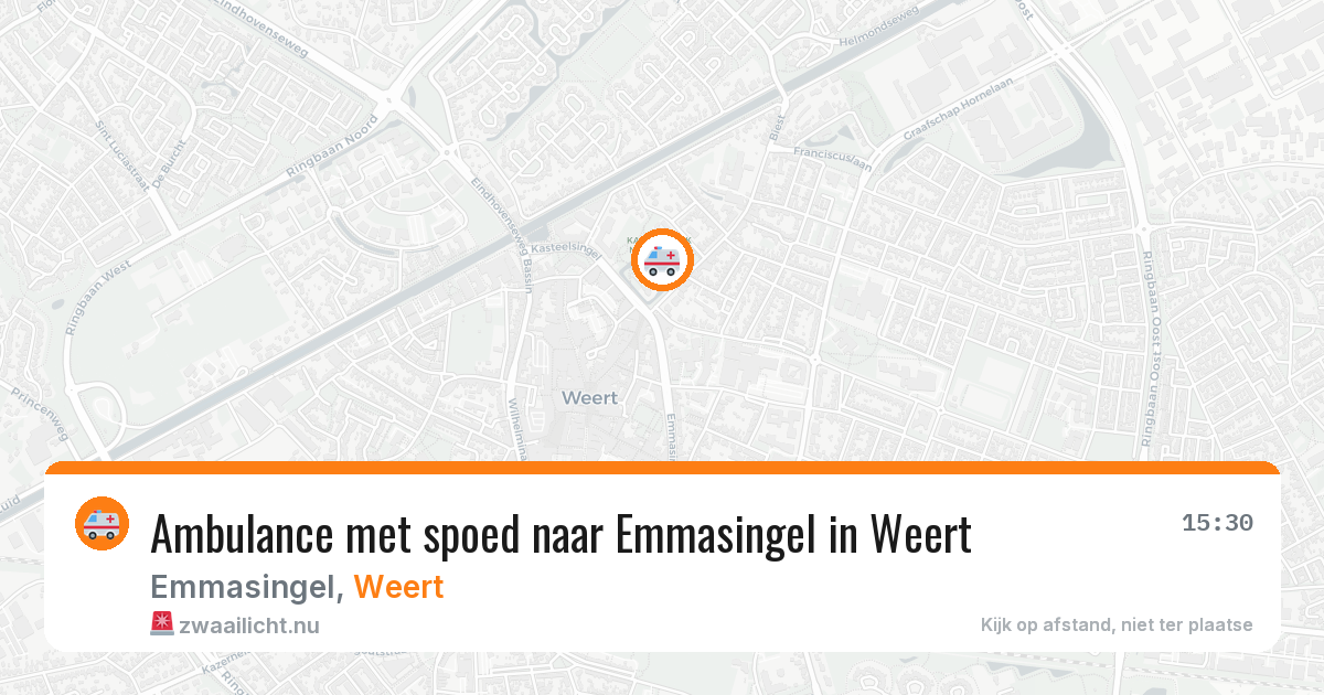 Ambulance met spoed naar Emmasingel in Weert — 26 jul 2026
