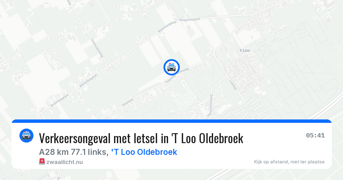 Verkeersongeval met letsel in 'T Loo Oldebroek — 25 mei 2026