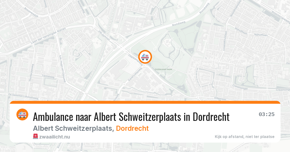 Ambulance naar Albert Schweitzerplaats in Dordrecht — 1 apr 2026