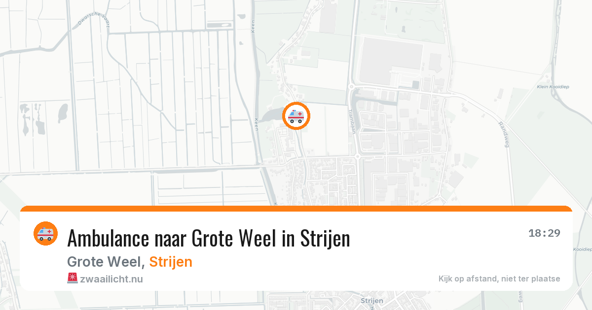 Ambulance naar Grote Weel in Strijen — 23 mrt 2026