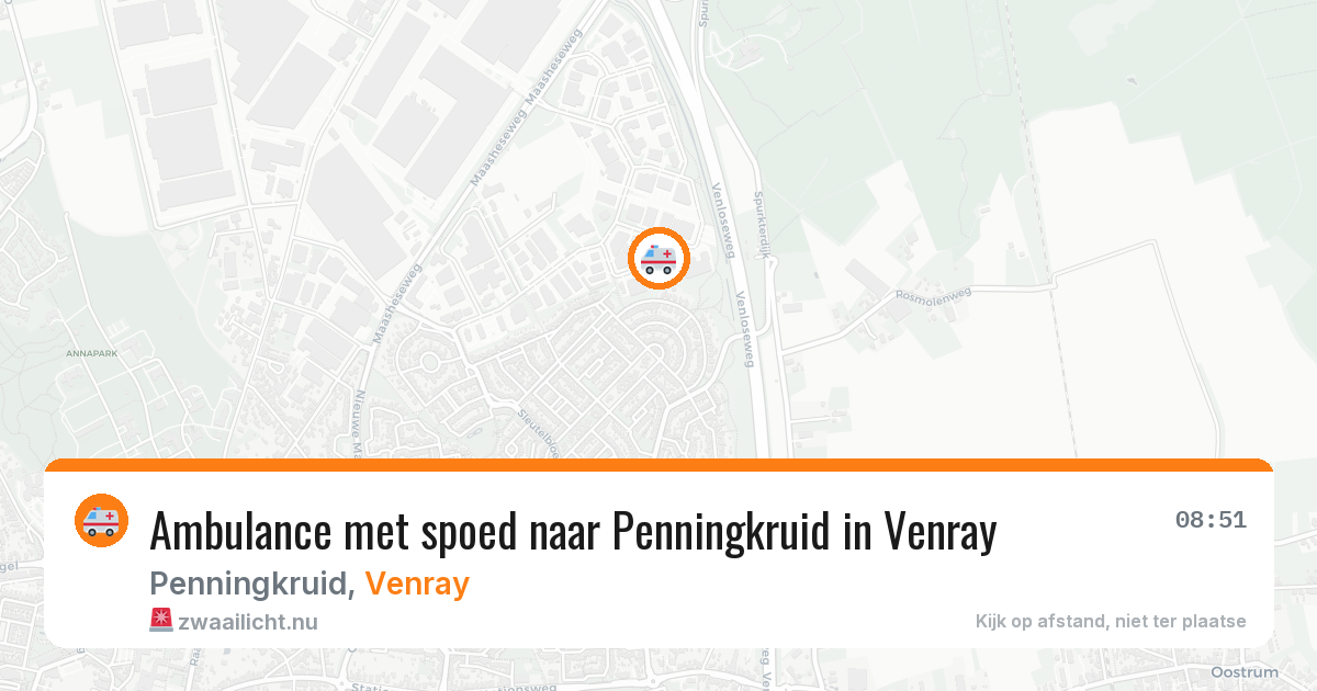 Ambulance met spoed naar Penningkruid in Venray — 18 jul 2026
