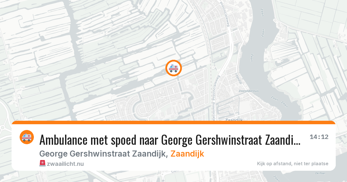 Ambulance met spoed naar George Gershwinstraat Zaandijk in Zaandijk — 23 jul 2026