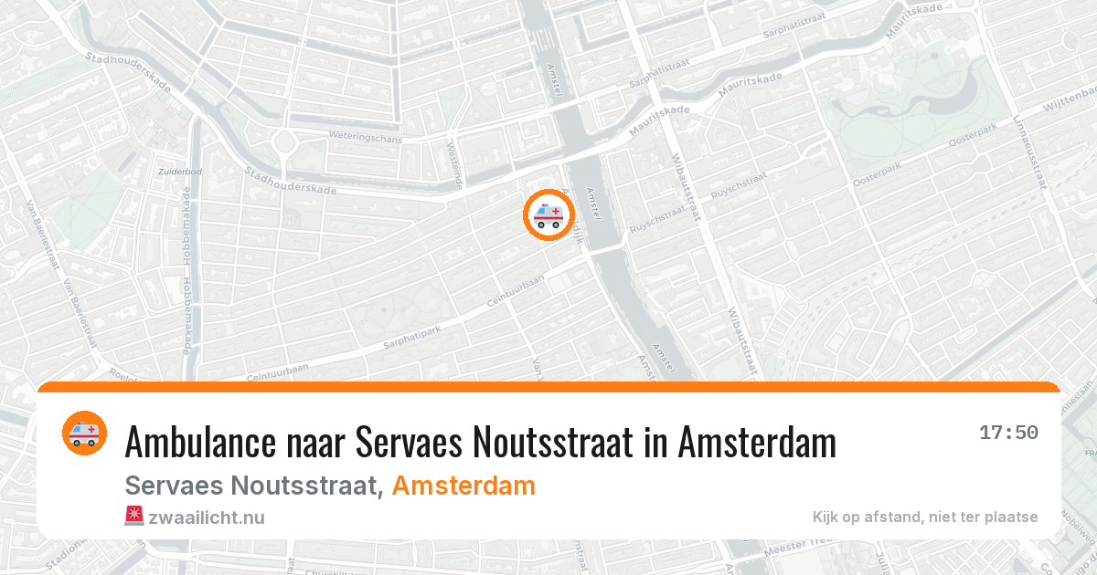 Ambulance naar Servaes Noutsstraat in Amsterdam — 12 jul 2026