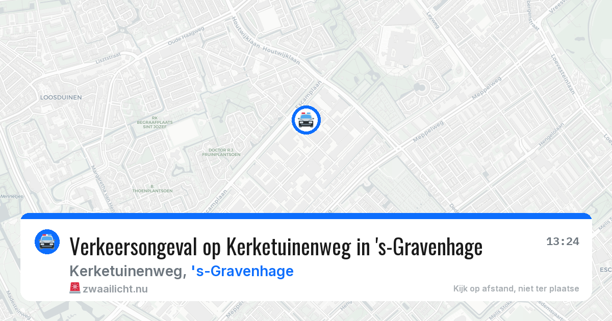 Verkeersongeval op Kerketuinenweg in 's-Gravenhage — 20 mrt 2026