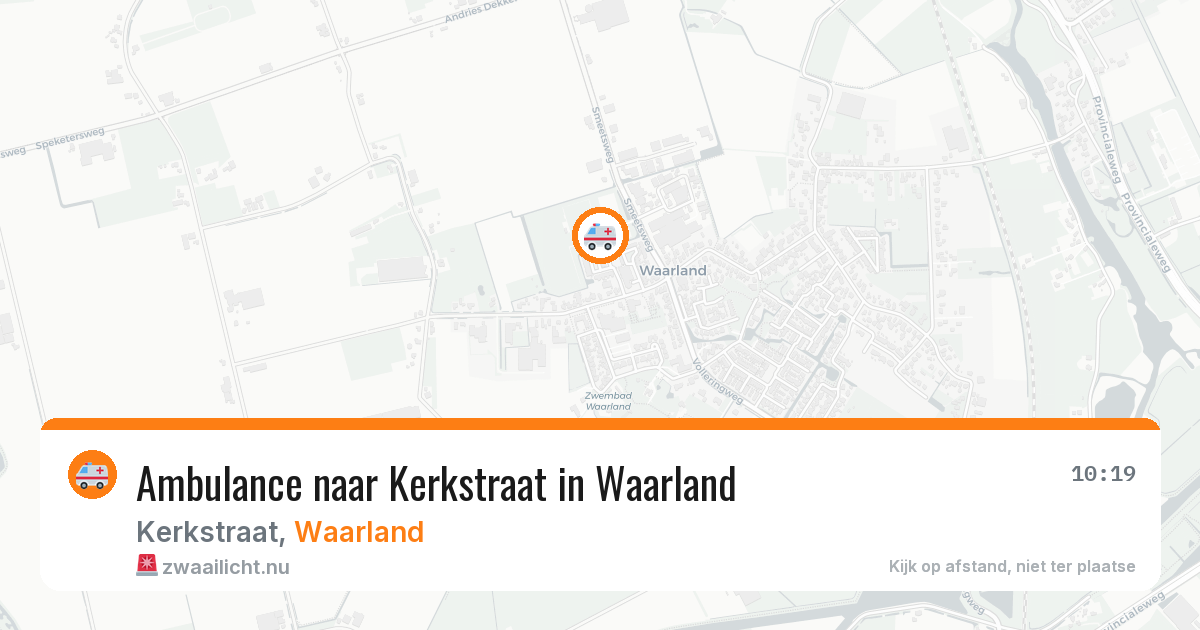 Ambulance naar Kerkstraat in Waarland — 15 mei 2026