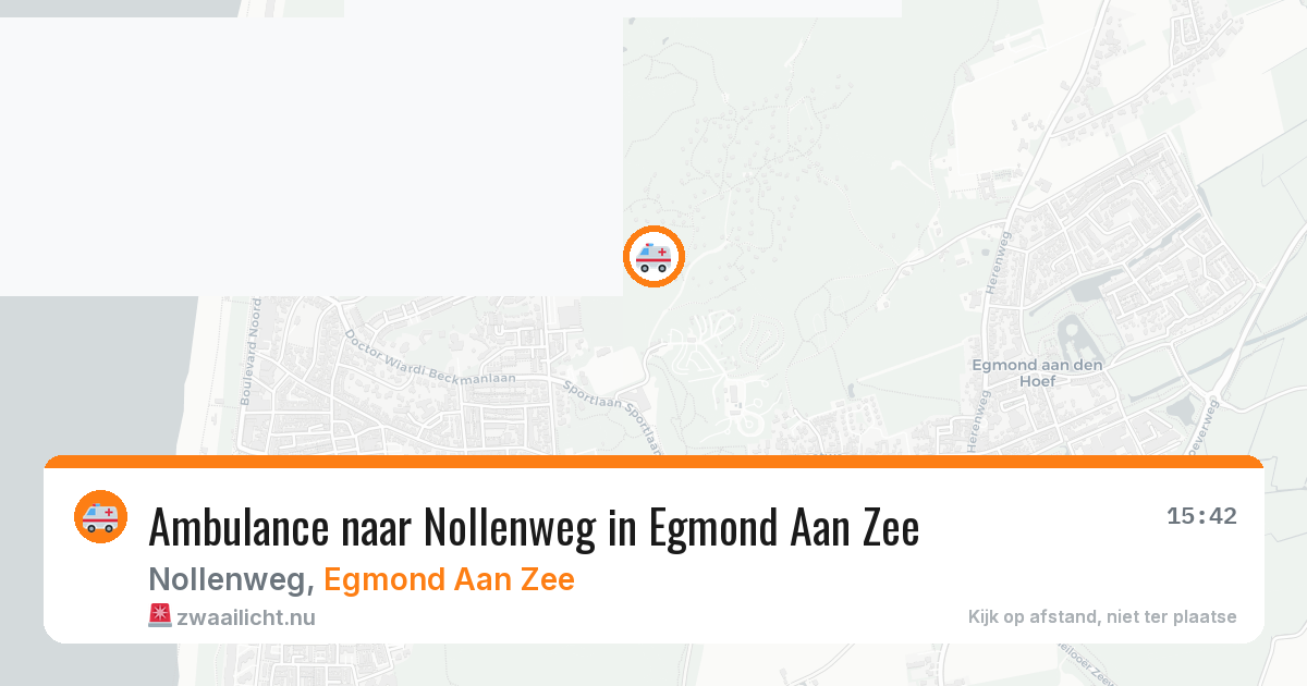 Ambulance naar Nollenweg in Egmond Aan Zee — 10 jul 2026