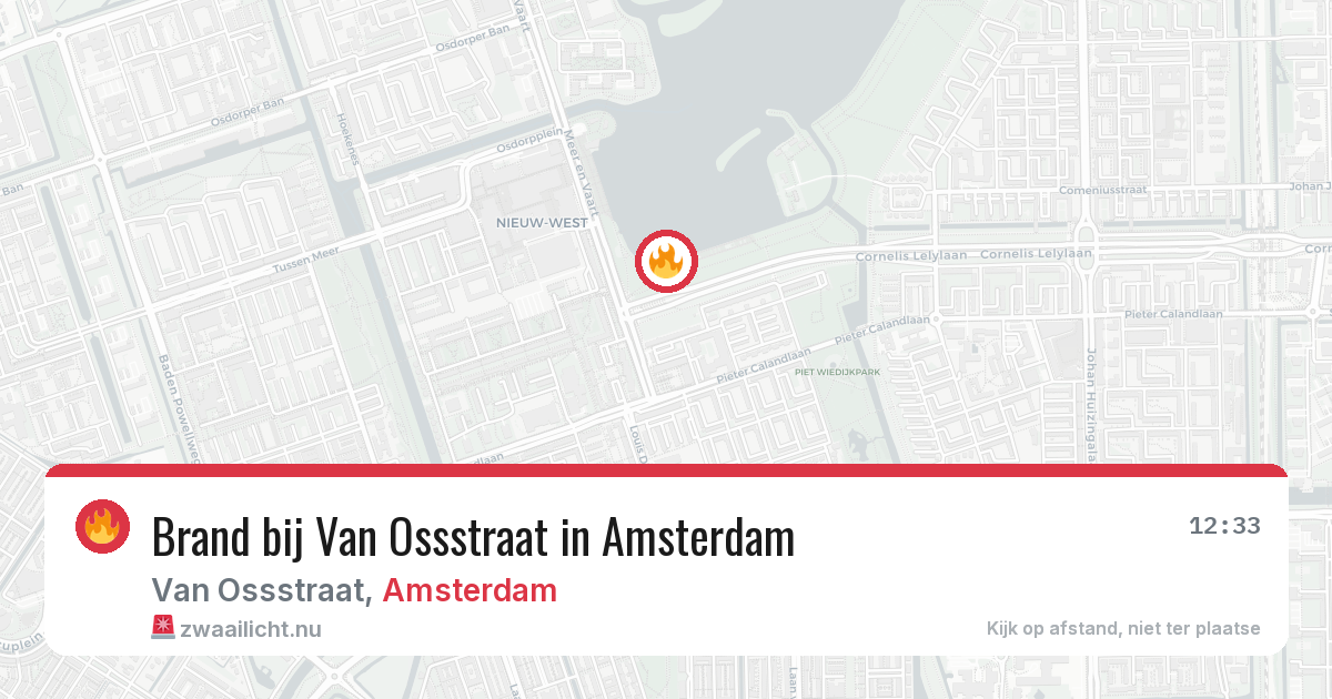 Brand bij Van Ossstraat in Amsterdam — 22 mei 2026