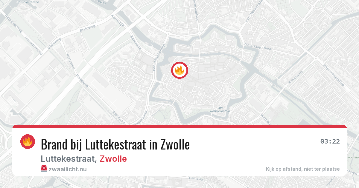 Brand bij Luttekestraat in Zwolle — 16 jul 2026