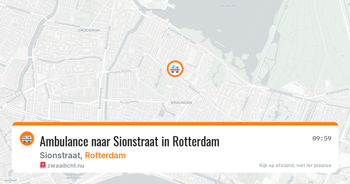 Ambulance naar Sionstraat in Rotterdam — 18 mrt 2026