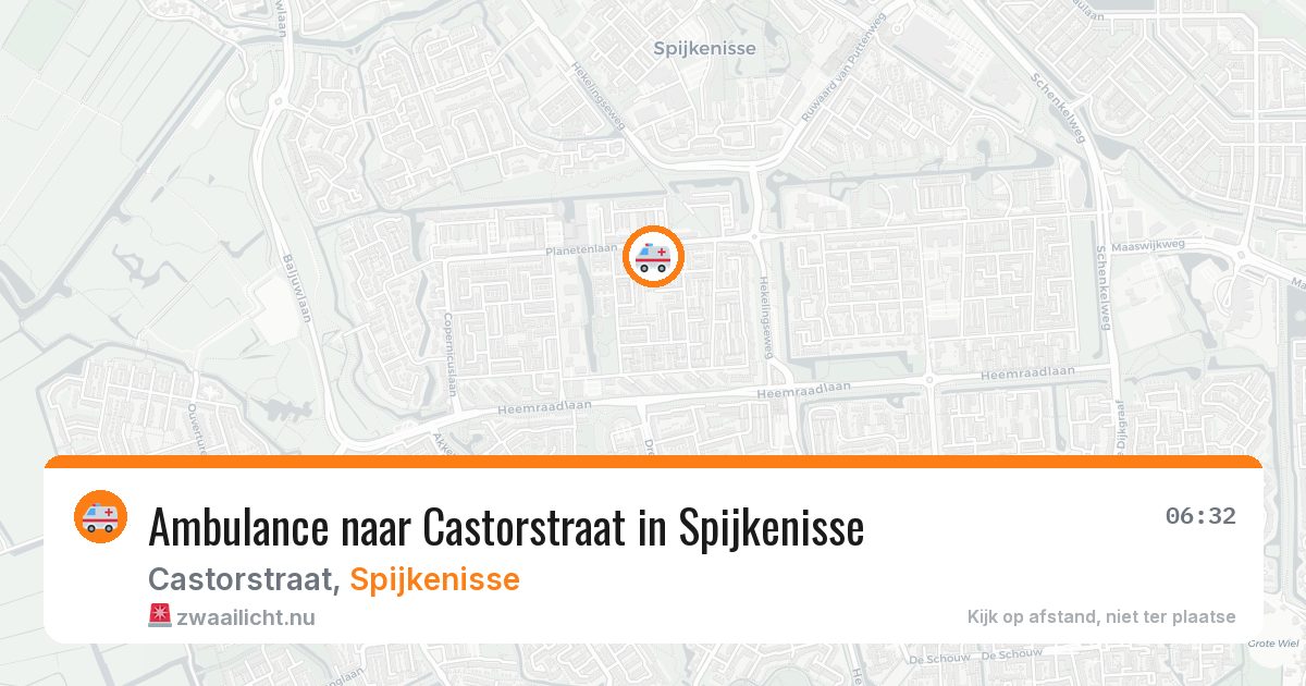 Ambulance naar Castorstraat in Spijkenisse — 23 jul 2026