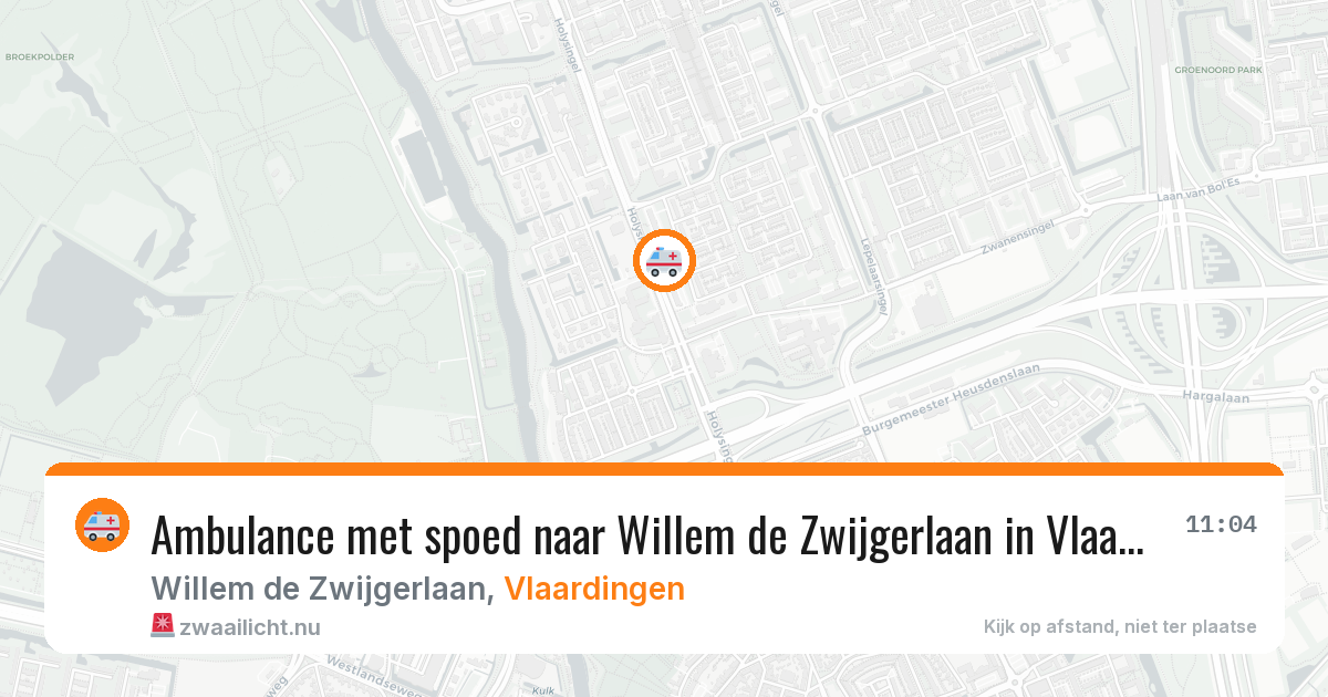 Ambulance met spoed naar Willem de Zwijgerlaan in Vlaardingen — 4 mei 2026