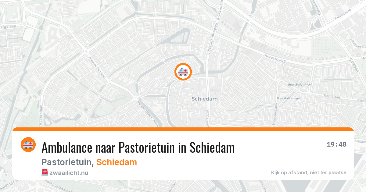 Ambulance naar Pastorietuin in Schiedam — 6 mei 2026