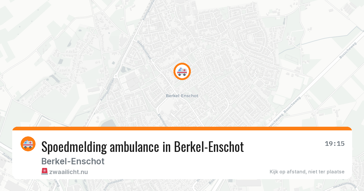 Spoedmelding ambulance in Berkel-Enschot — 28 mrt 2026