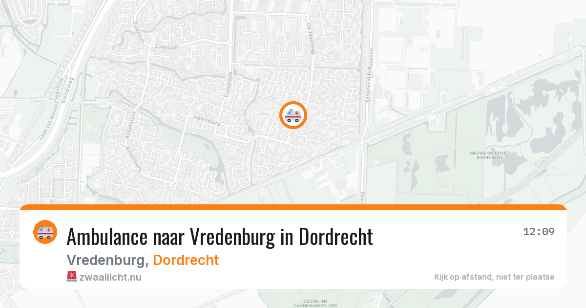 Ambulance naar Vredenburg in Dordrecht — 18 mei 2026