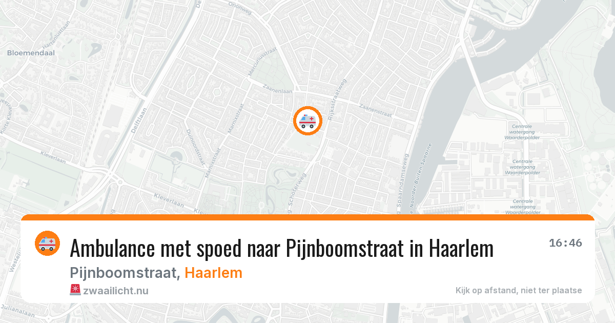 Ambulance met spoed naar Pijnboomstraat in Haarlem — 9 jul 2026